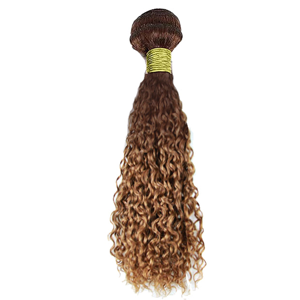 Ombre Brown & Auburn (4/30) Jerry Curl 100% Virgin Hair