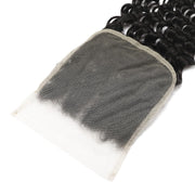 5x5 Transparent Lace Deep Wave Lace Closure Brazilian Virgin Human Hair