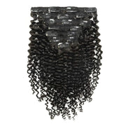 Clip in Mink Hair Extensions 100 Human Hair, 7pcs Natural Black Sraight, Body Wave Deep Wave