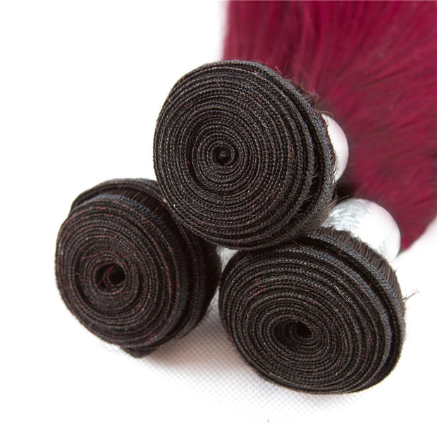 Burgundy Straight 100% Virgin Hair