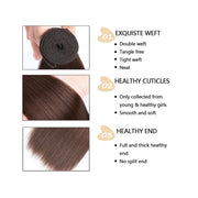 Seasonal Sale 80% OFF Dark Brown (2#) Straight 100% Human Hair