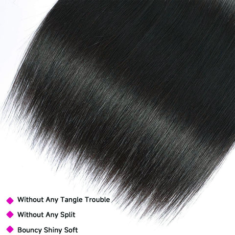 12A Premium Hair Jet Black Color #1 Straight High Quality Full In End Silky Unprocessed  Human Hair Extensions