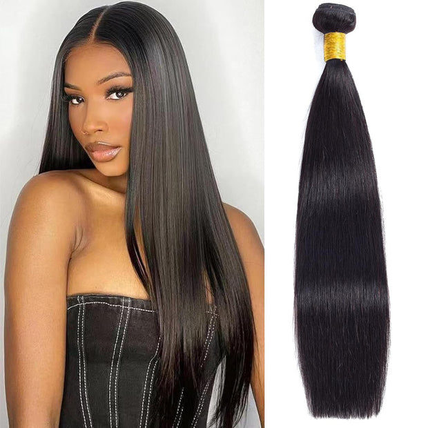 One length Unprocessed Straight RAW Hair Black