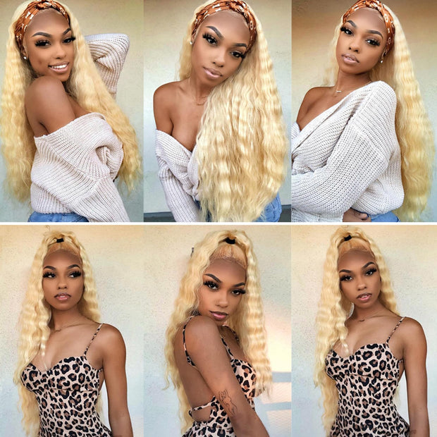 13x4 HD Lace Frontal 613 Blonde Deep Wave 100% Human Hair