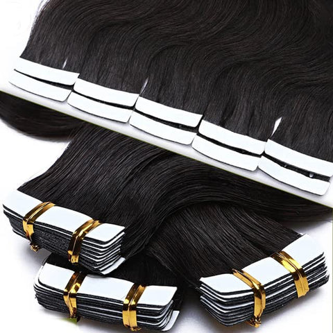 Tape-in Premium Human Hair Natural Color Body Wave - 20Pcs/Pack