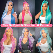 Glueless Pre-Cut Lace 5x5 Closure Wig Color Blonde(613) Straigth 180 Density Wear and Go Human Hair Wig