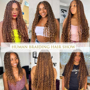 Human Braiding Hair Water Wave 2 bundle 100g Color Chocolate Brown (4#)