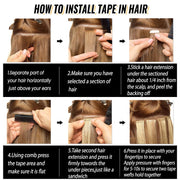 Tape-in Premium Human Hair Natural Color Deep Wave - 20Pcs/Pack