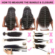 4x4 Lace Transparent Lace Closure Deep Wave Virgin Natural Human Hair