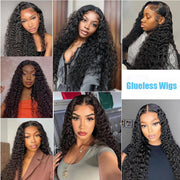 5x5HD Lace Wear To Go Glueless Jerry Curl Pre-Cut Lace Closure Wig 100 Virgin Human Hair Natural Color Wig