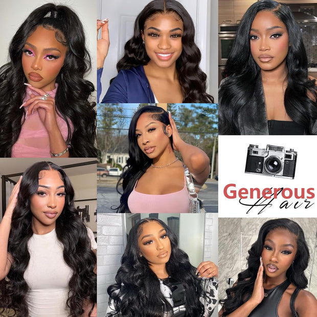 4x4HD Lace Closure Body Wave Human Hair 100% Unprocessed Brazilian Virgin Hair Free Part