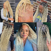 Human Braiding Hair Water Wave 2 bundle 100g Color Blonde (613#)