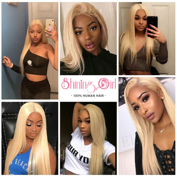 13x4 HD Lace Frontal 613 Blonde Straight 100% Human Hair