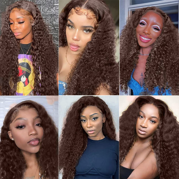 Medium Brown (#4)Jerry Curly 100% Human Hair