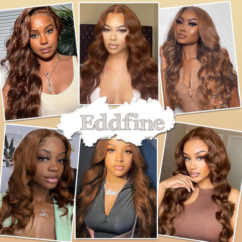 5x5 Lace Closure Glueless Wig  Body Wave Color #4 Human Hair Wear Go Chocolate Brown