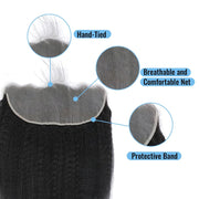 13x6HD Kinky Straight Swiss Lace Frontal Unprocessed Mink Virgin Human Hair Swiss Lace, Skin-melt Lace, Invisible Lace