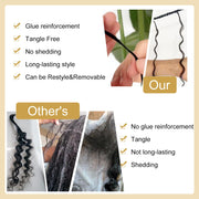 Pre-Divided Human Hair Bulk Deep Wave Braiding Hair for Boho Braids Human Hair Bulk for Braiding Curly Human Hair for Boho Locs Boho Crochet Braids Human Hair Extensions