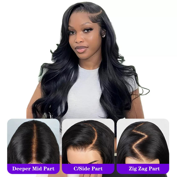 9x6  HD Lace Front Wig Body Wave Human Hair Wear And Go Glueless Wigs