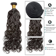 Affordable Hair Water Wave  black 1B color 1 bundle hair extension 100% human Hair