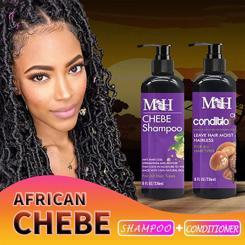 Purple Mother's Day Sale Chebe Intense Hair Growth Shampoo & Conditioner + Alopecia Growth Hair Solution + Scalp Hair Massager