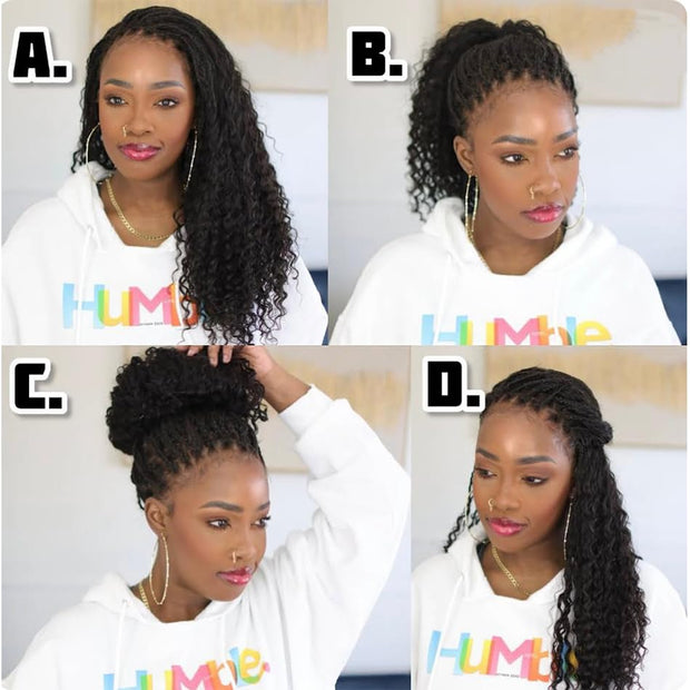 Boho Box Braids Wig Full Lace Braided Wig Human Hair Square Parted Knotless Pre Pluched With Baby Hair Braided Wigs for Black Women
