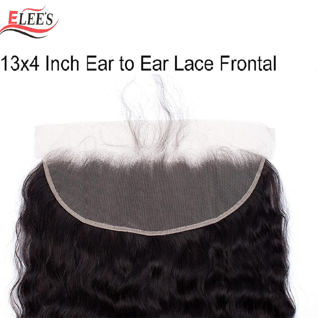 13x4 Transparent Lace Frontal Loose wave Bleached Knots Brazilian Hair
