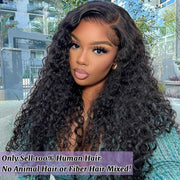 5x5HD Lace Closure Water Wave Brazilian Natural Virgin Remy Human Hair