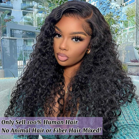 5x5HD Lace Closure Water Wave Brazilian Natural Virgin Remy Human Hair