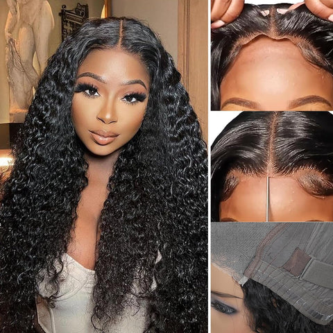 5x5 Lace wIG Wear and Go Glueless Pre-Cut Lace Closure wig Natural Color 100 Virgin Human Wig 5 styles