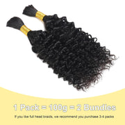Natural color Human BOHO Braiding Hair Jerry Curl Bulk hair Best Quality Mink hair extensions 100g/bundle