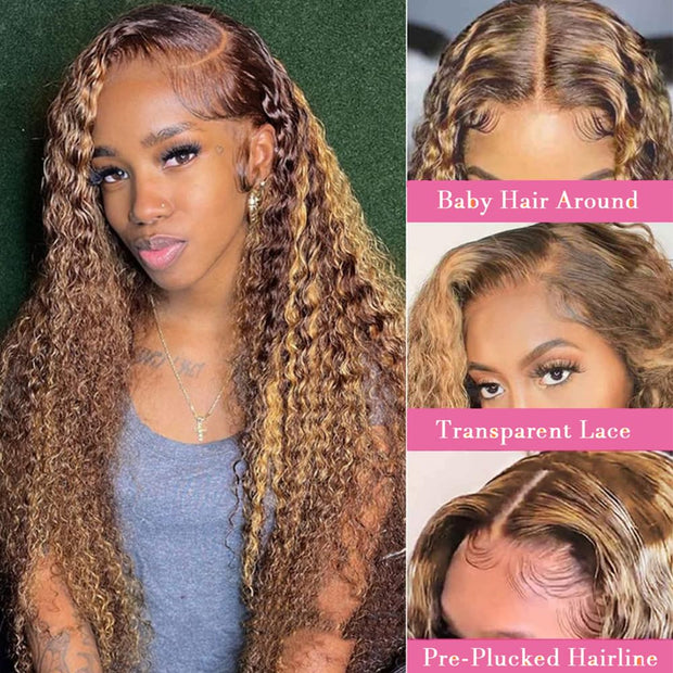 13x4HD Lace wig 4P27 Highlight Straight/Body Wave /Deep Wave full Frontal wig Up To 42 Inch 100 Human high quality Hair Wig