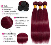 Burgundy Straight 100% Virgin Hair