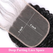 5x5HD Lace Closure Jerry Curl Brazilian Natural Virgin Remy Human Hair