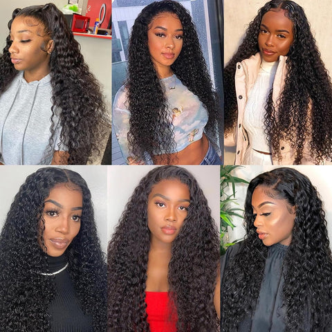 4x4 Lace Transparent Lace Closure Deep Wave Virgin Natural Human Hair