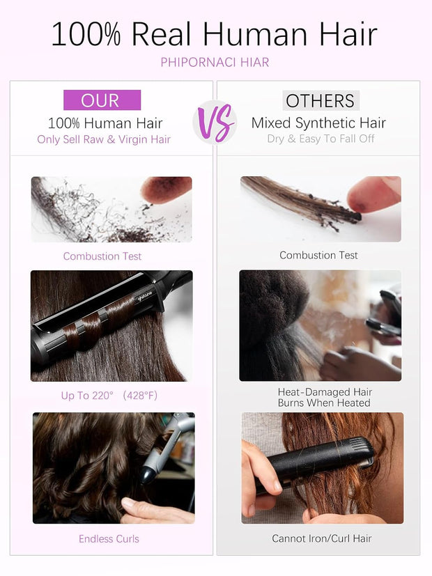 Double Drawn Bermese Curly Full End Unprocessed 100% Human Hair Natural Color