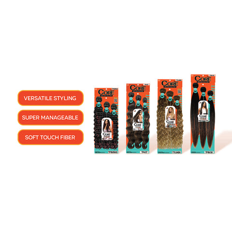 BOBBI BOSS Miss Origin CORE Synthetic Weave Multi Bundle Body Wave (20, 22, 24 inch) With  Wig Cap and Super Hair Glue