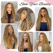 Color #27 Human Braiding Hair Bulk 100g Water Wave human Mink Hair 100g/bundle 20inch, 22inch (Copy)