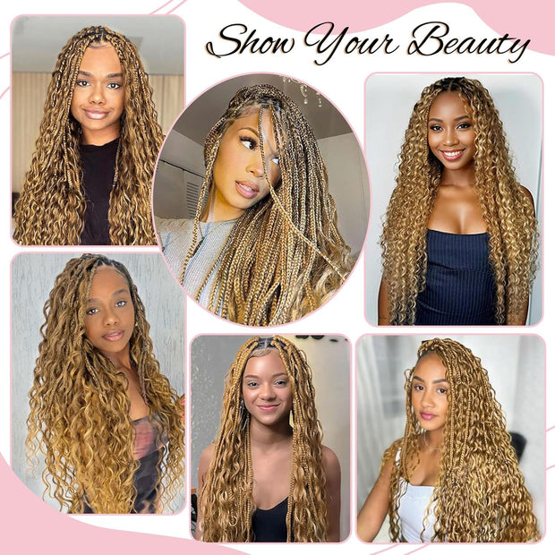 Color #27 Human Braiding Hair Bulk 100g Water Wave human Mink Hair 100g/bundle 20inch, 22inch (Copy)