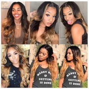 4X4 Lace Closure Body Wave Ombre (1B427) 100% Human Hair Closure