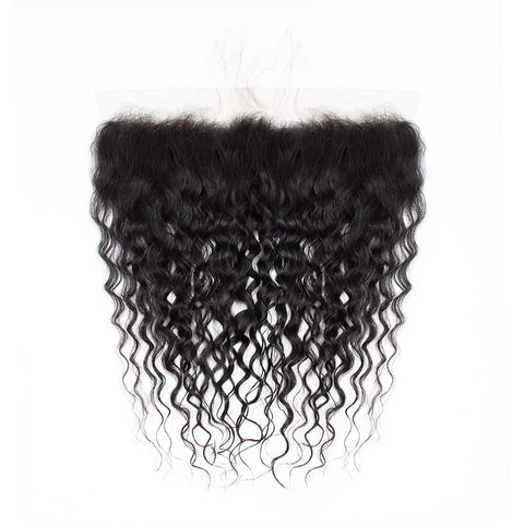 13x4 Transparent Lace Frontal Natural Wave Bleached Knots Brazilian Hair