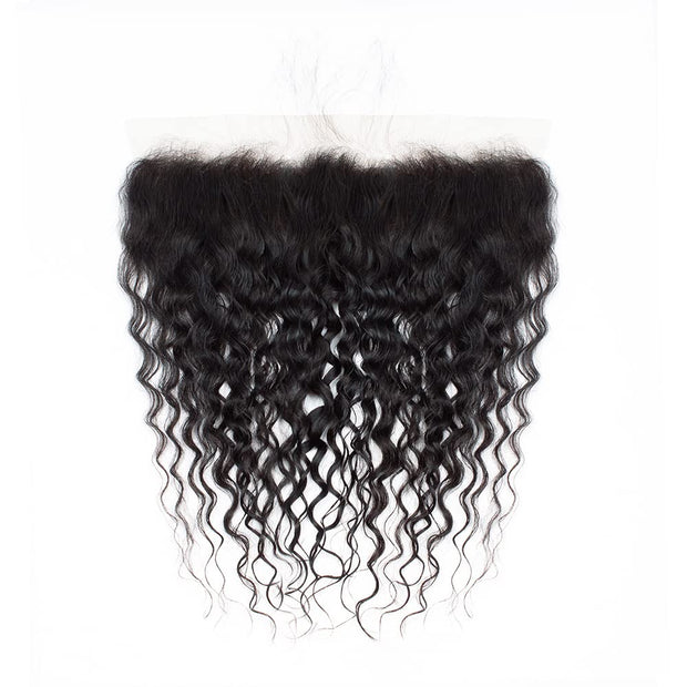 13x4 Transparent Lace Frontal Natural Wave Bleached Knots Brazilian Hair