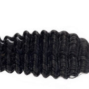 Tape In Hair Extensions Human Hair 50g Deep Wave Black Color With Replacement Tapes 20 Pcs, Remover