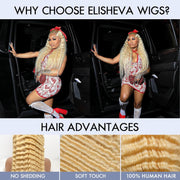 HD Lace 13x4 Frontal Wig Color Blonde(613) Deep Wave High Quality Human Hair Wig