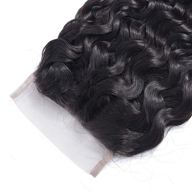 4x4 Lace Transparent Lace Closure Natural Wave Virgin Natural Human Hair
