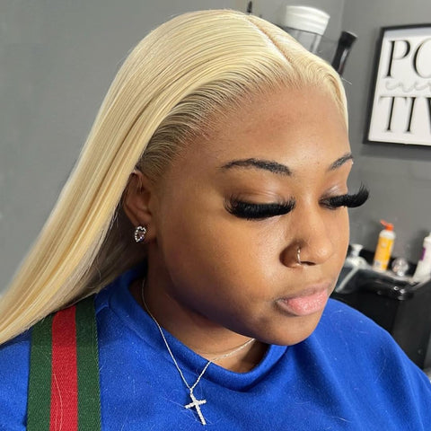 13x6 HD Lace Frontal 613 Blonde Straight 100% Human Hair
