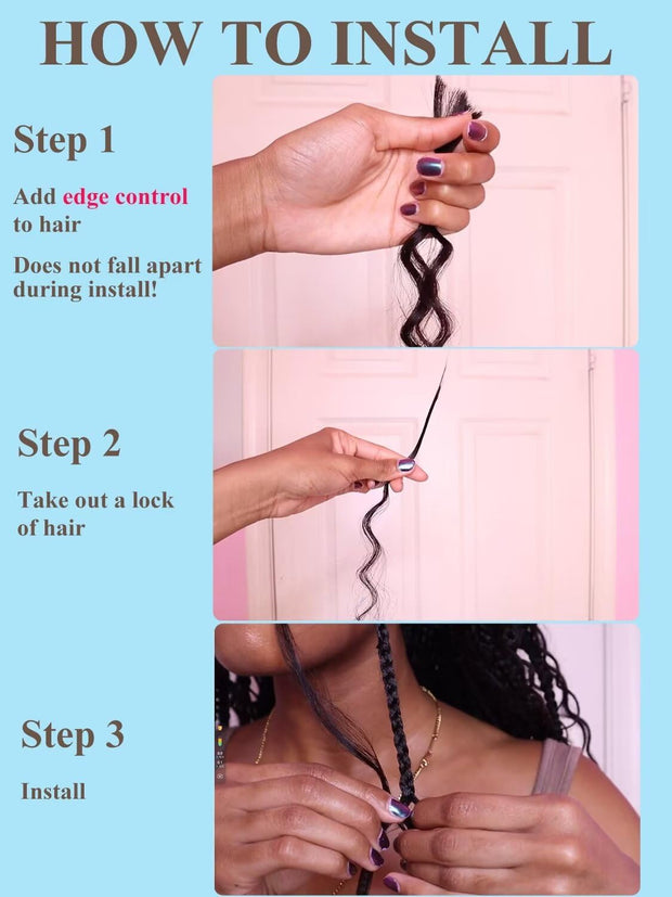 Natural color Human BOHO Braiding Hair Natural Wave Bulk hair Best Quality Mink hair extensions 100g/bundle