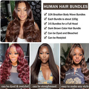 Seasonal Sale 50% OFF Dark Brown (2#) Body Wave 100% Human Hair