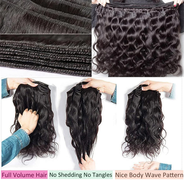 Ustar Basics Color 1B Human Hair Body Wave 1 3 4 Bundles
