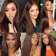 Seasonal Sale 80% OFF Medium Brown (#4) Straight 100% Human Hair