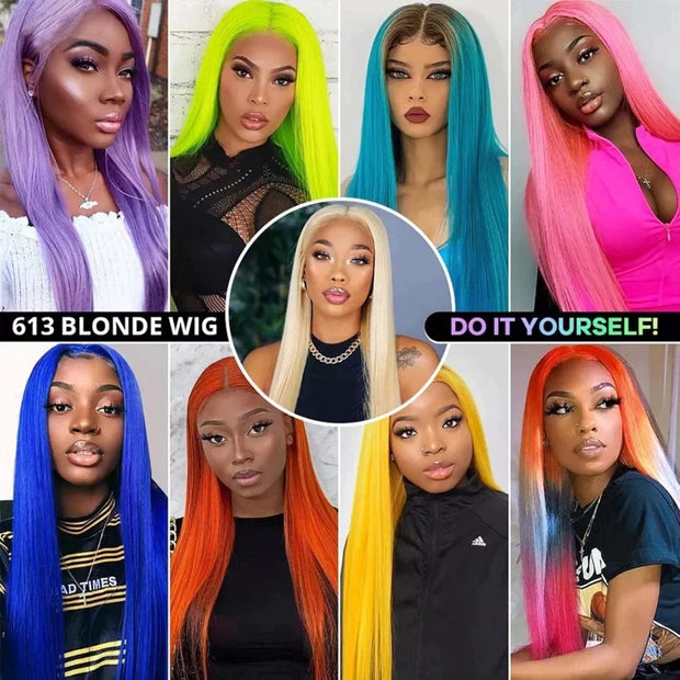 Straight Golden Blonde 613 Human Hair